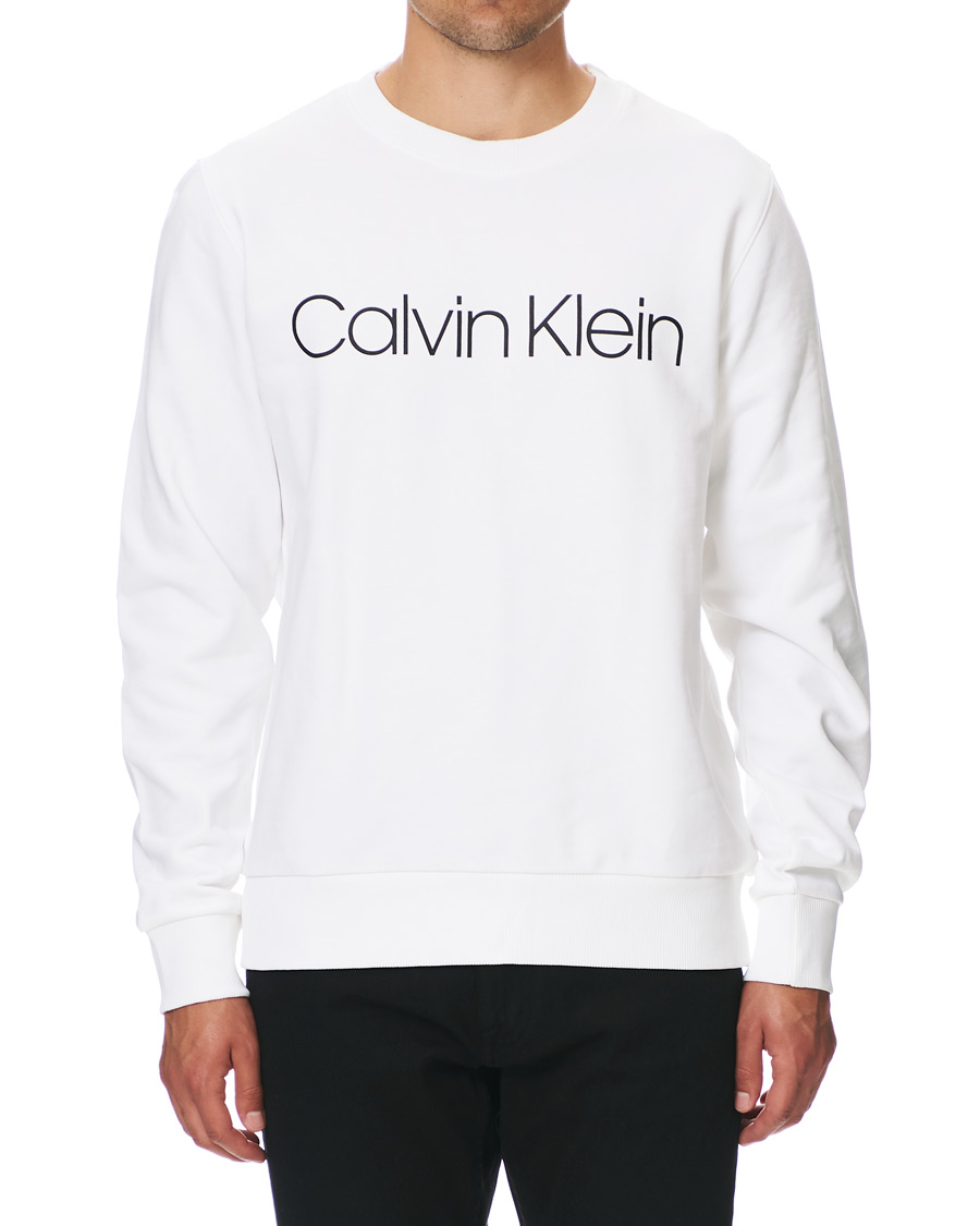 Herren | Pullover | Calvin Klein | Front Logo Sweatshirt White
