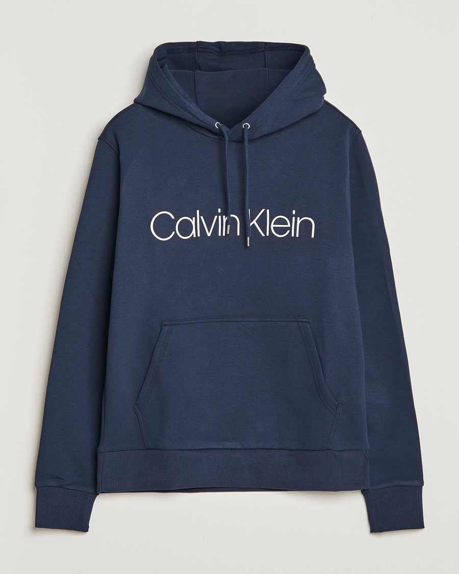 Herren | Pullover | Calvin Klein | Front Logo Hoodie Navy