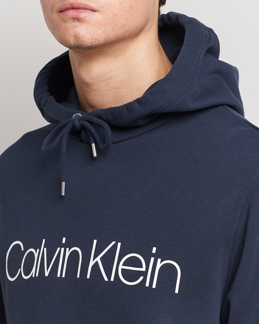Herren | Pullover | Calvin Klein | Front Logo Hoodie Navy
