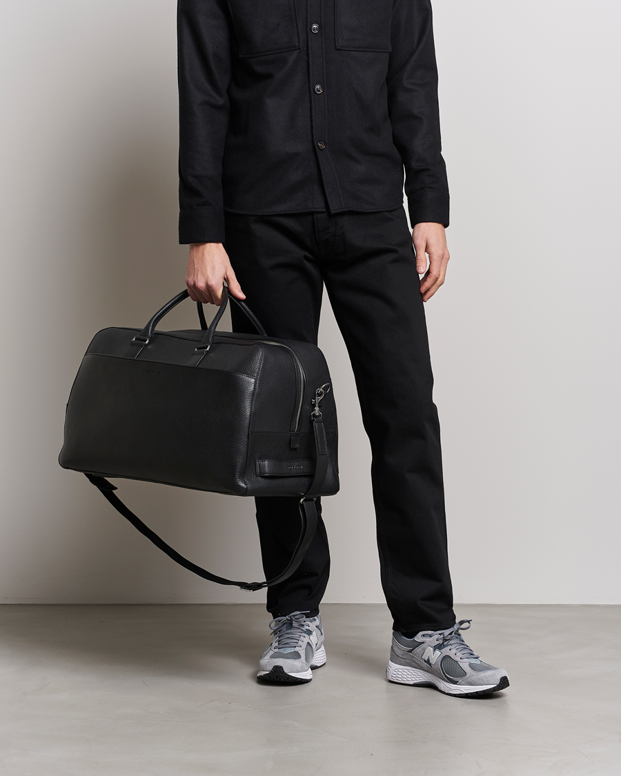 Herren | Taschen | Tiger of Sweden | Brome Grained Leather Weekendbag Black