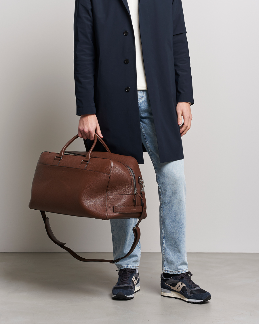 Men |  | Tiger of Sweden | Brome Grained Leather Weekendbag Brown