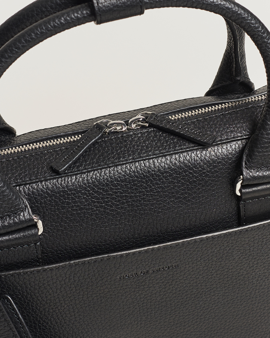 Herren | Taschen | Tiger of Sweden | Bosun Grained Leather Briefcase Black