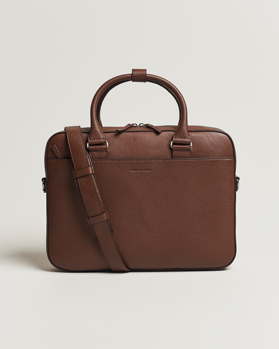Herren | Taschen | Tiger of Sweden | Bosun Grained Leather Briefcase Brown
