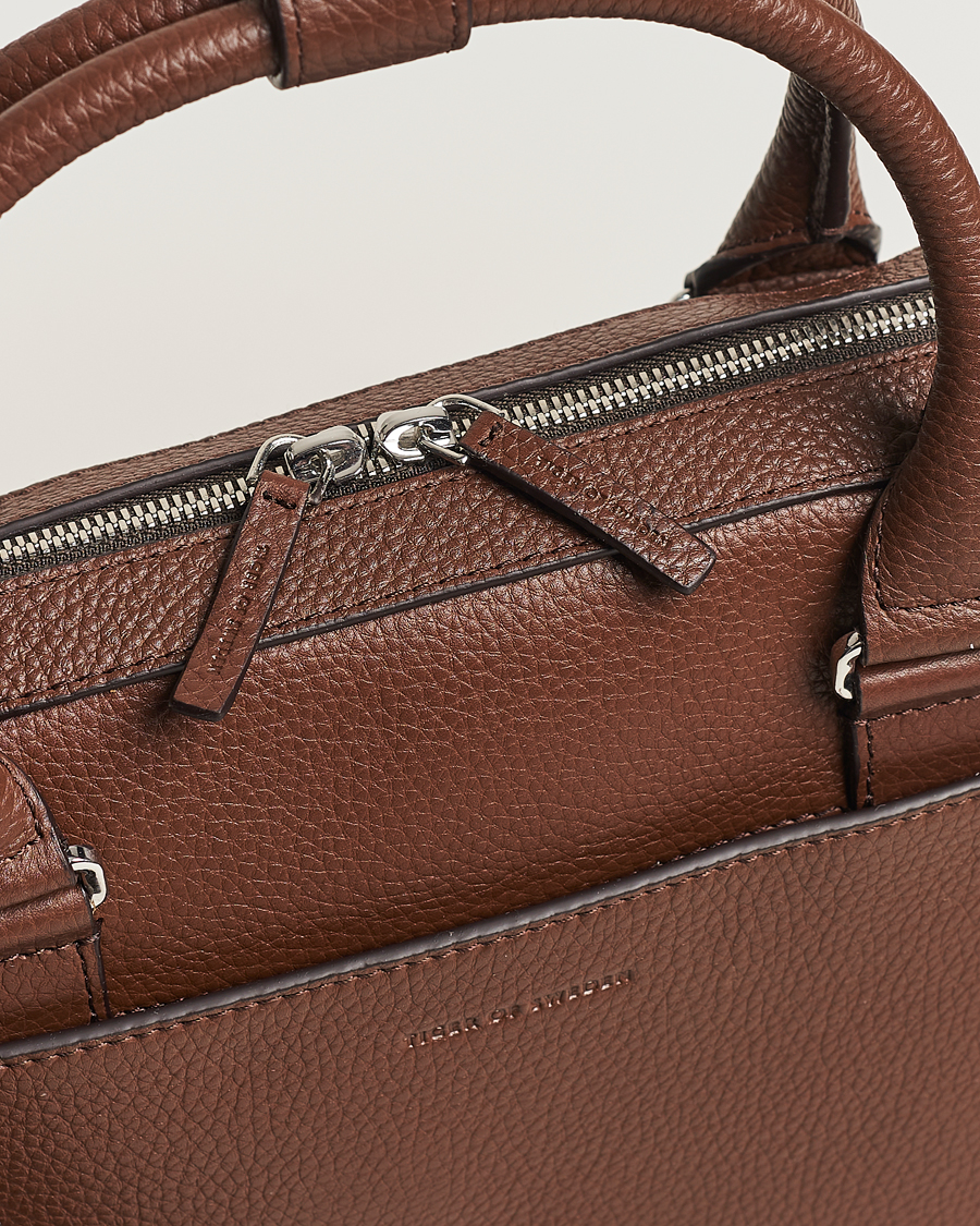 Herren | Taschen | Tiger of Sweden | Bosun Grained Leather Briefcase Brown