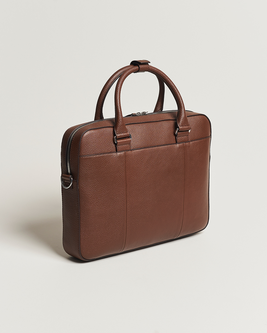 Herren | Taschen | Tiger of Sweden | Bosun Grained Leather Briefcase Brown