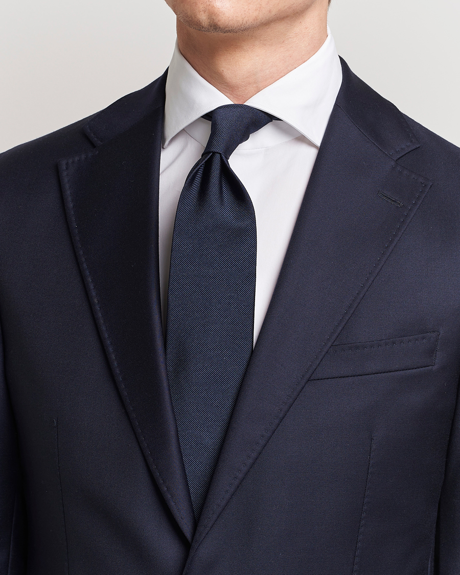 Herren |  | Amanda Christensen | Plain Classic Tie 8 cm Navy