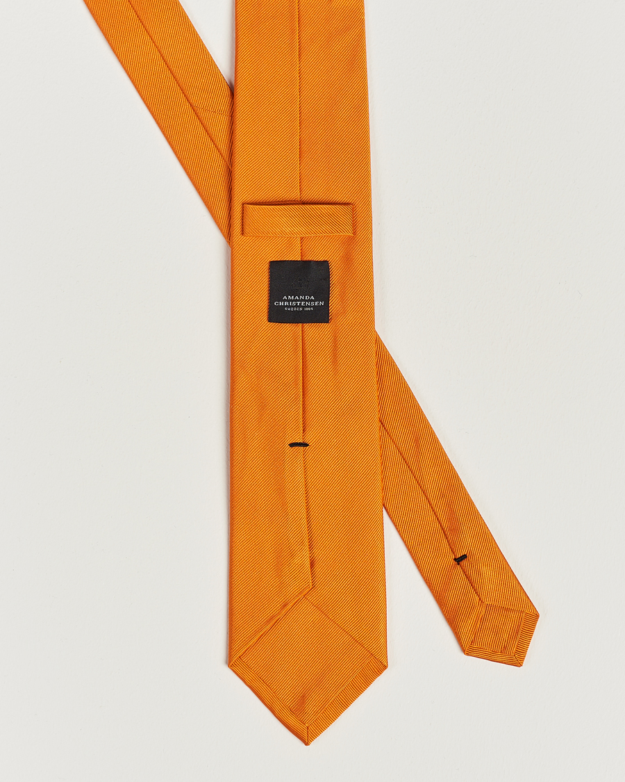 Herren | Amanda Christensen Plain Classic Tie 8 cm Orange | Amanda Christensen | Plain Classic Tie 8 cm Orange