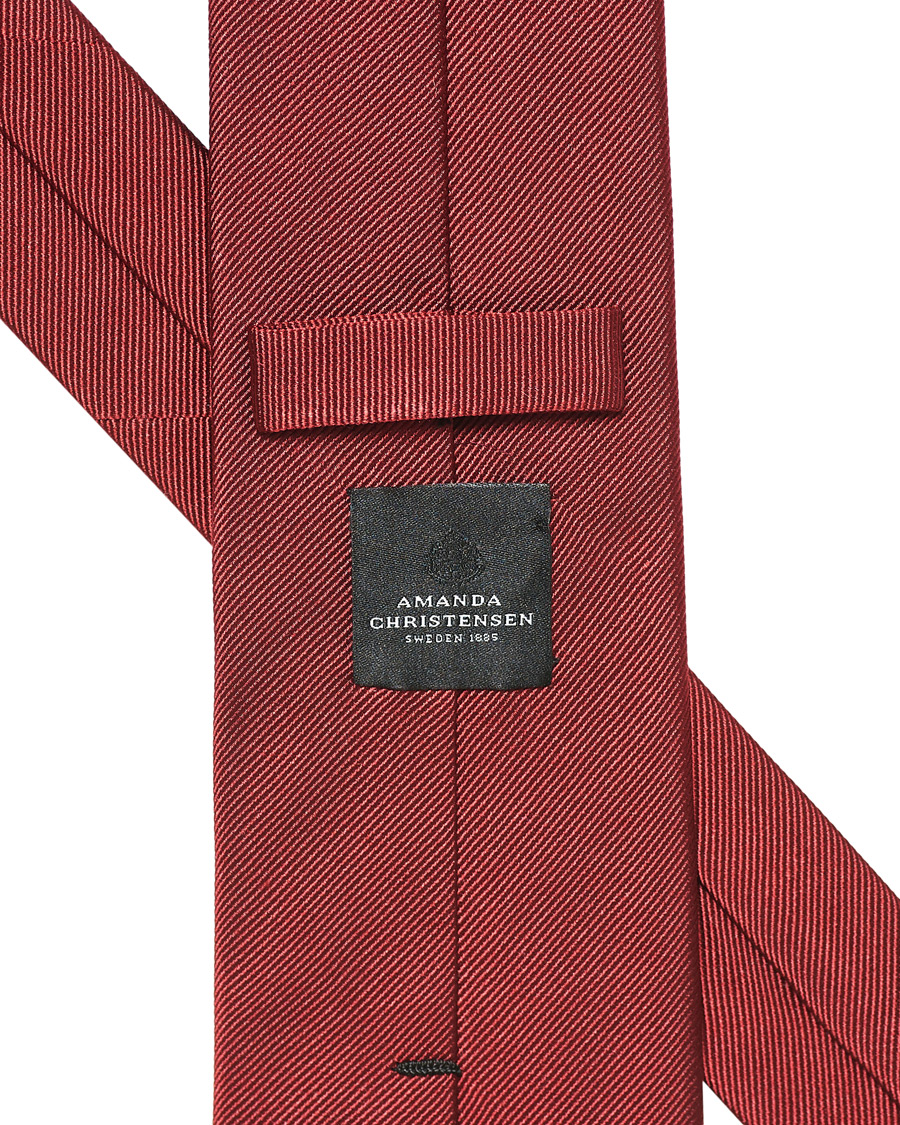 Herren | Amanda Christensen Plain Classic Tie 8 cm Wine Red | Amanda Christensen | Plain Classic Tie 8 cm Wine Red