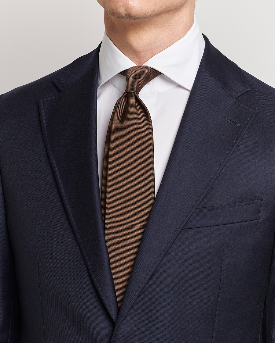 Herren |  | Amanda Christensen | Plain Classic Tie 8 cm Brown