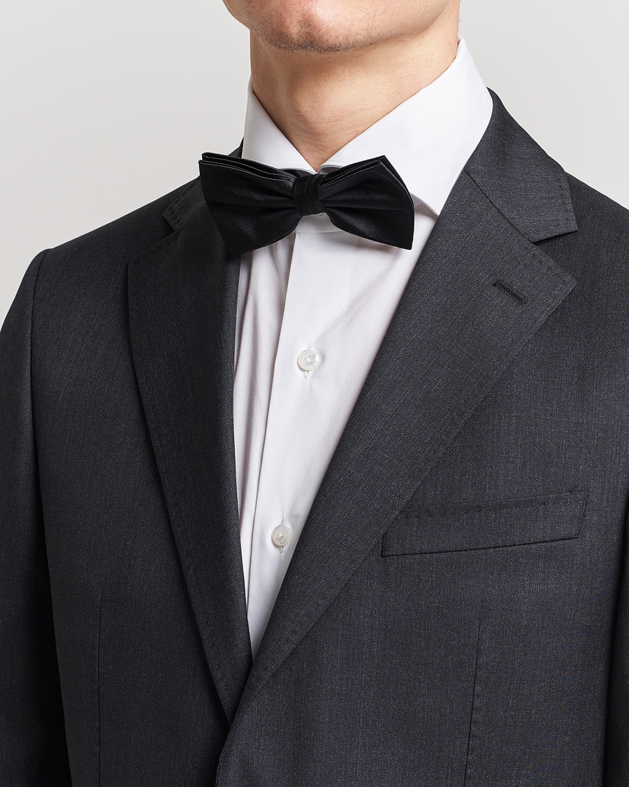 Herren | Gebundene Fliegen | Amanda Christensen | Pre Tie Silk Ceremony Black