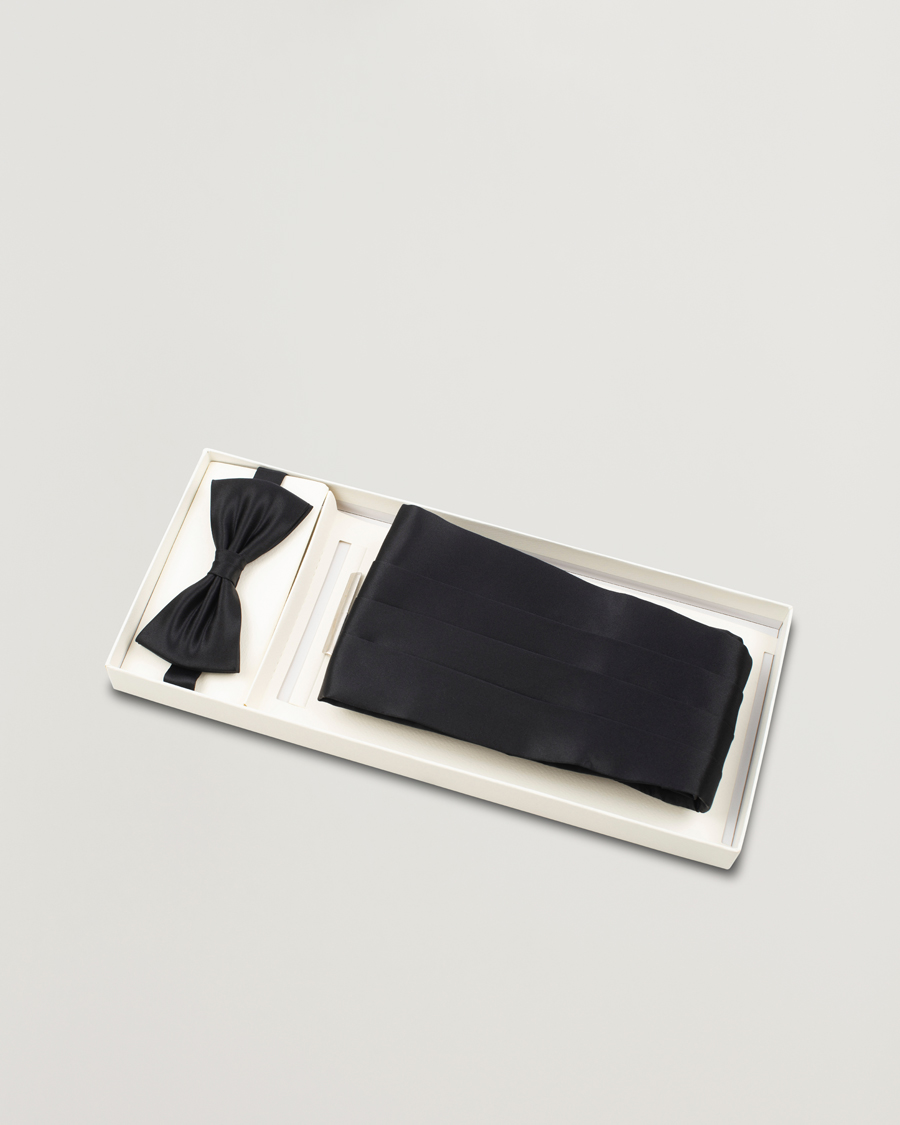 Herren | Fliegen | Amanda Christensen | Silk Cummerbund Set Black Black