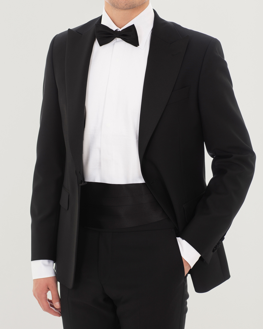 Herren | Fliegen | Amanda Christensen | Silk Cummerbund Set Black  Black