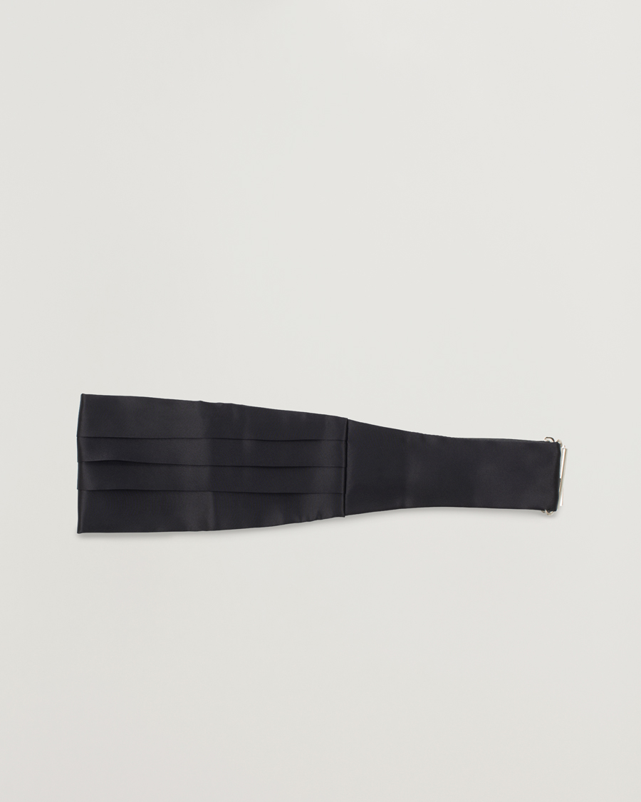 Herren | Fliegen | Amanda Christensen | Silk Cummerbund Set Black Black