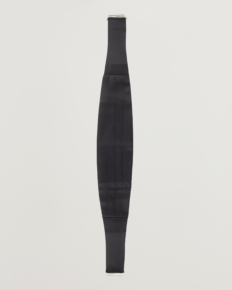 Herren | Fliegen | Amanda Christensen | Silk Cummerbund Set Black Black