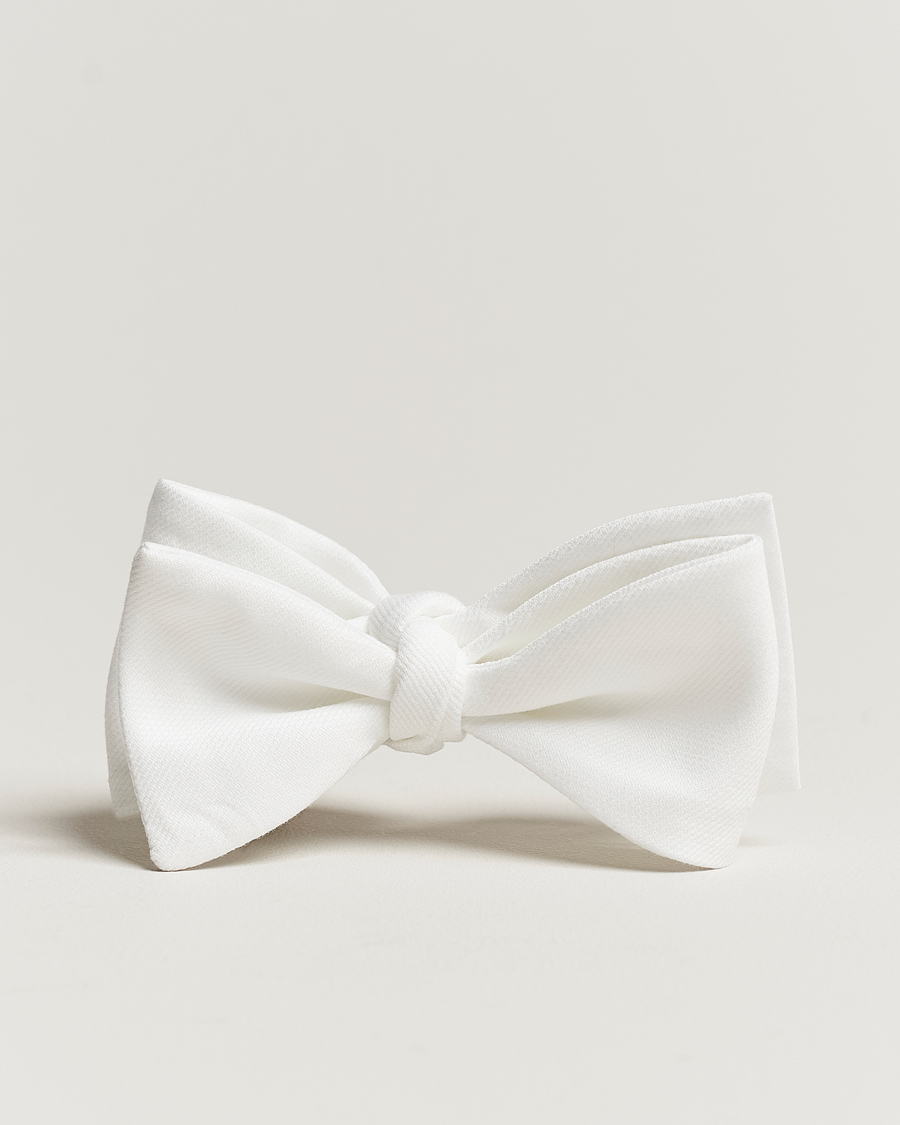 Herren | Fliegen | Amanda Christensen | Cotton Pique Self Tie White