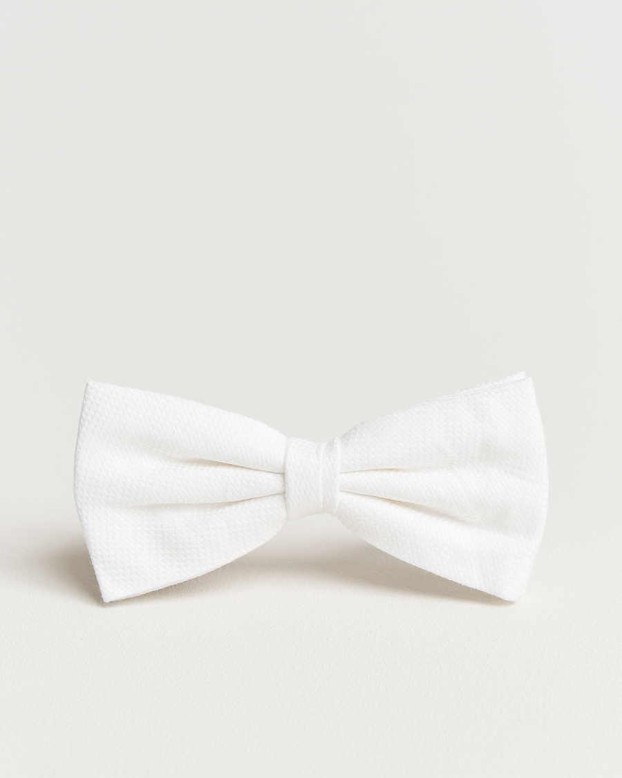 Herren | Fliegen | Amanda Christensen | Cotton Pique Pre Tie White
