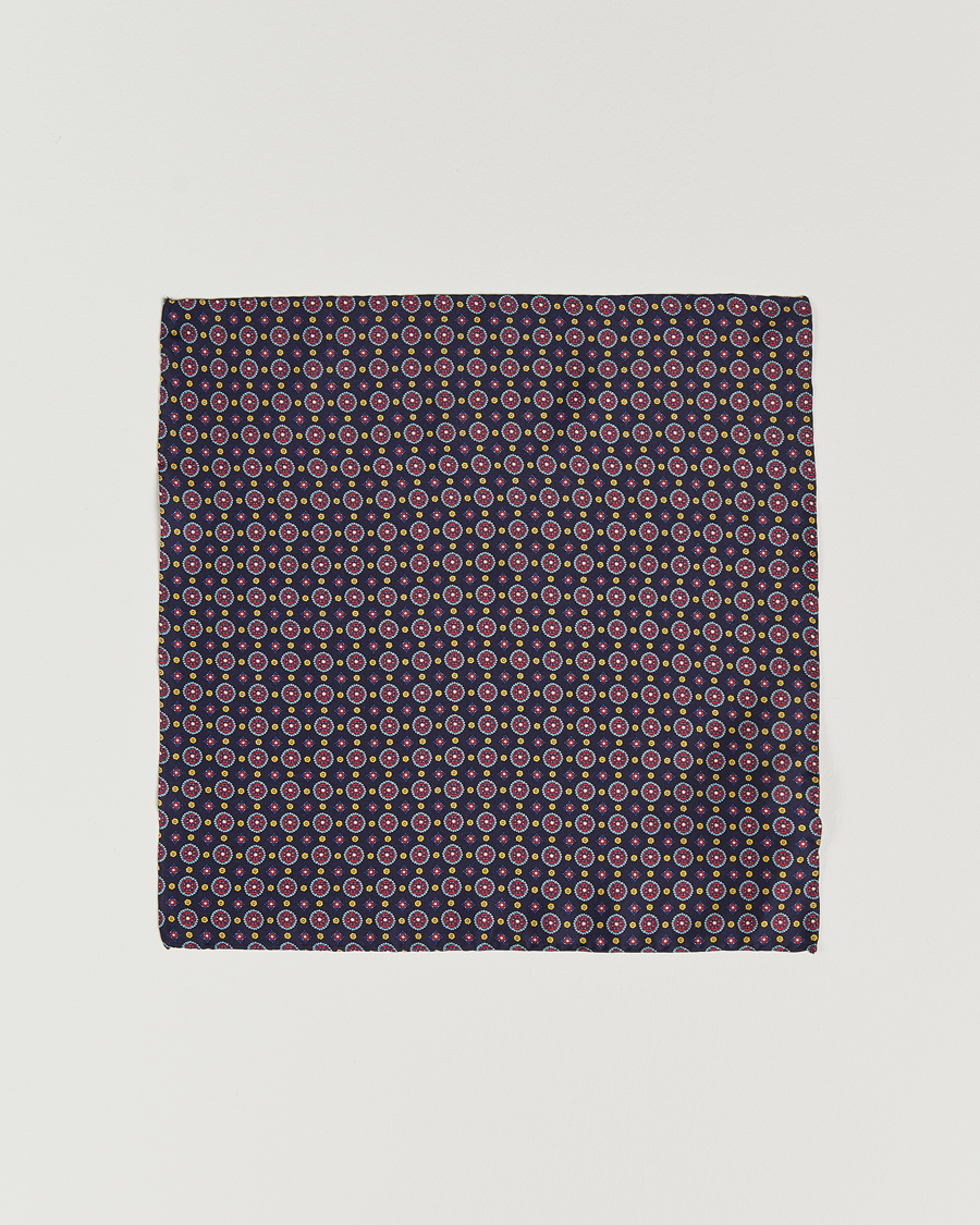 Herren | Einstecktücher | Amanda Christensen | Medallion Silk Pocket Square Navy