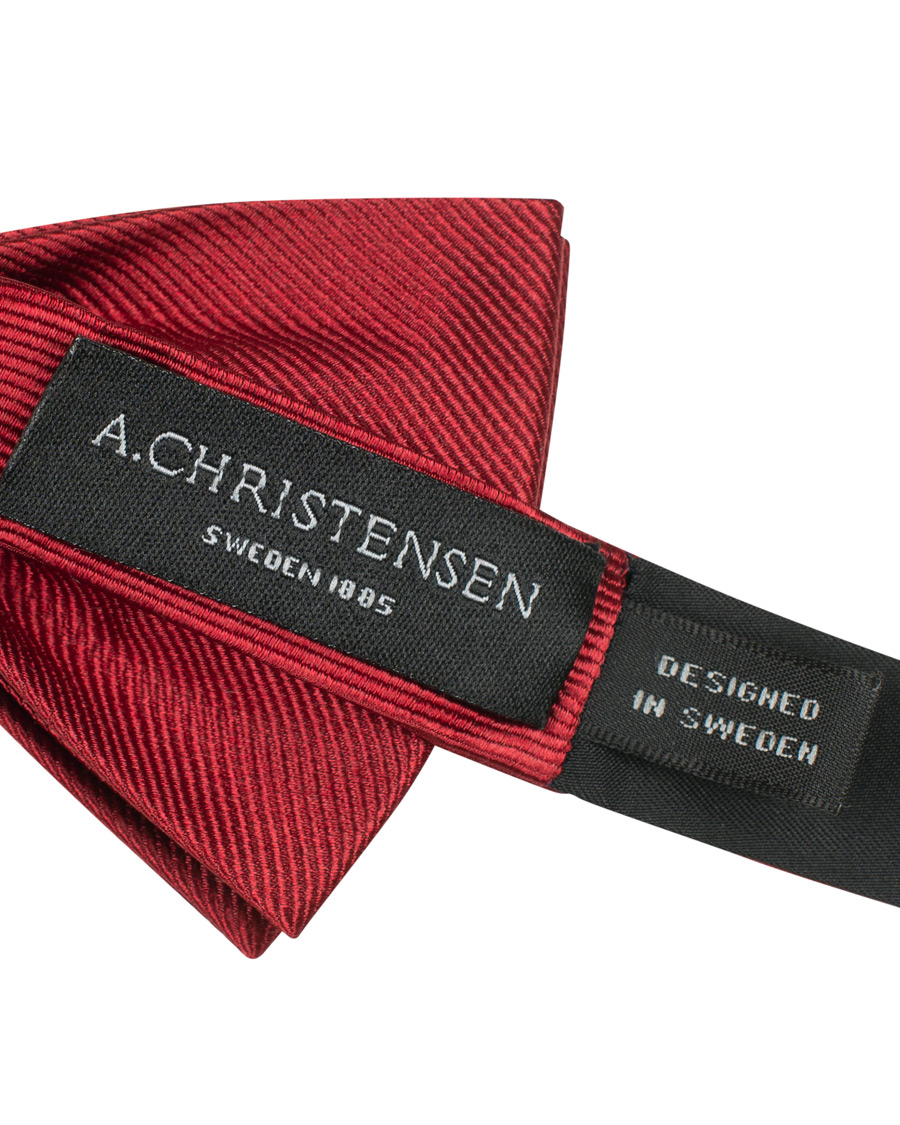 Herren | Amanda Christensen Pre Tie Silk Wine Red | Amanda Christensen | Pre Tie Silk Wine Red