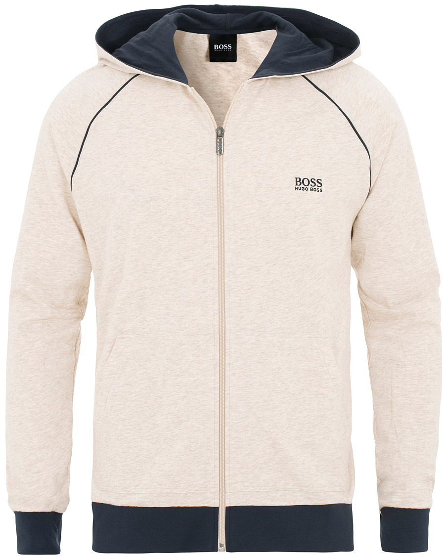 Herren | BOSS Loungewear Full Zip Hoodie Sand | BOSS BLACK | BOSS Loungewear Full Zip Hoodie Sand