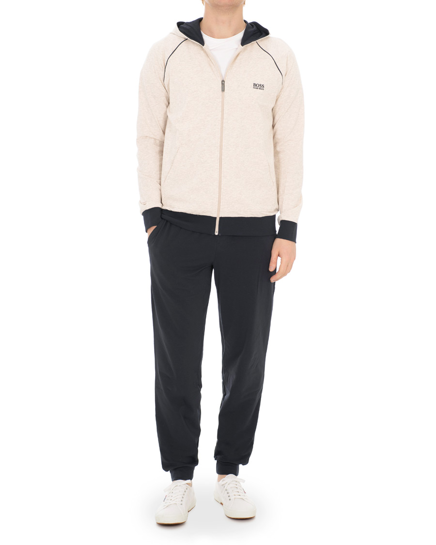 Herren | BOSS Loungewear Full Zip Hoodie Sand | BOSS BLACK | BOSS Loungewear Full Zip Hoodie Sand