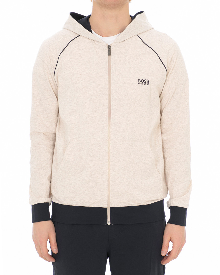 Herren | BOSS Loungewear Full Zip Hoodie Sand | BOSS BLACK | BOSS Loungewear Full Zip Hoodie Sand