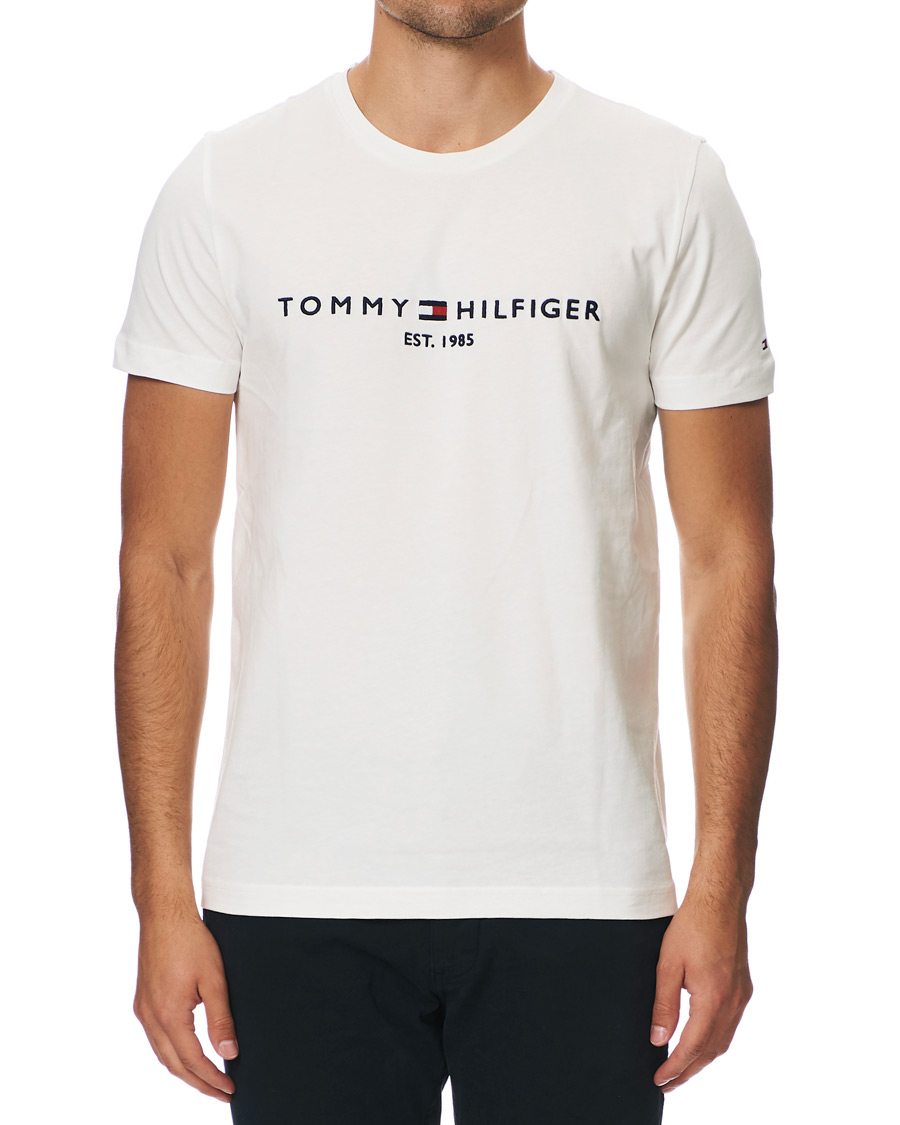 Herren | T-Shirts | Tommy Hilfiger | Logo Crew Neck Tee Snow White