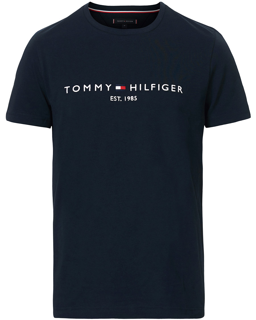 Herren | T-Shirts | Tommy Hilfiger | Logo Crew Neck Tee Sky Captain