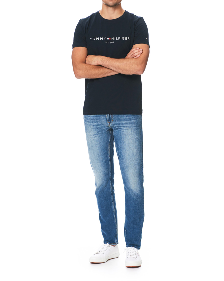Herren | T-Shirts | Tommy Hilfiger | Logo Crew Neck Tee Sky Captain