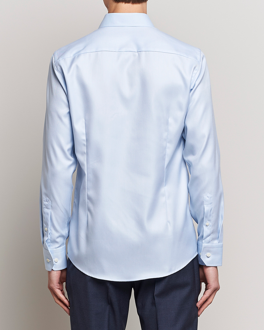 Herren | Hemden | Eton | Slim Fit Textured Twill Shirt Blue