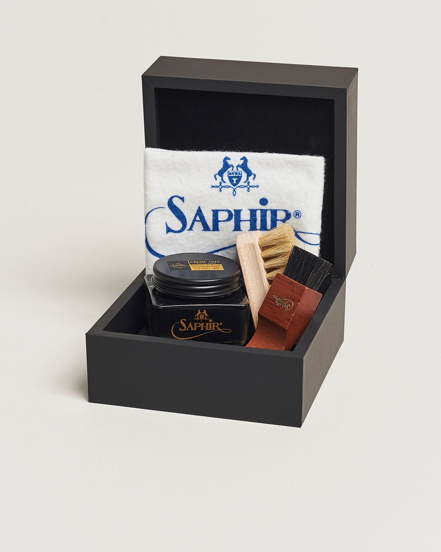 Herren | Schuhpflege | Saphir Medaille d'Or | Gift Box Creme Pommadier Black & Brush