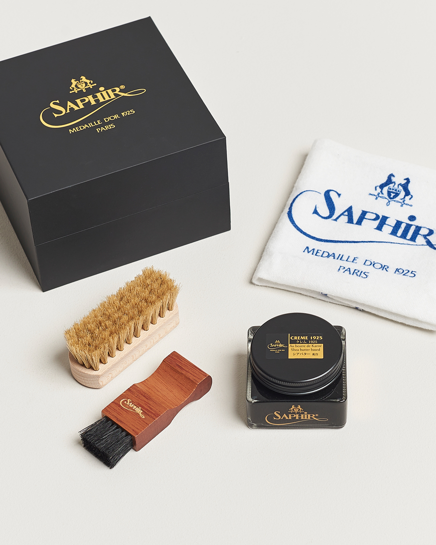 Herren | Schuhpflege | Saphir Medaille d'Or | Gift Box Creme Pommadier Black & Brush