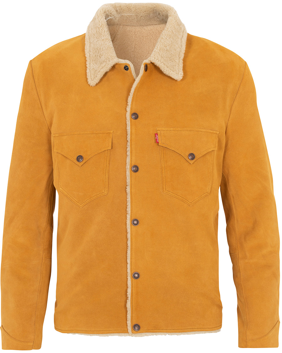 Herren | Jacken | Levi's Vintage Clothing | Suede Sherpa Trucker Golden Nugget