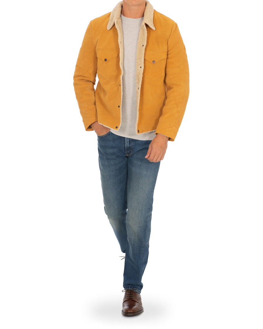 Herren | Jacken | Levi's Vintage Clothing | Suede Sherpa Trucker Golden Nugget