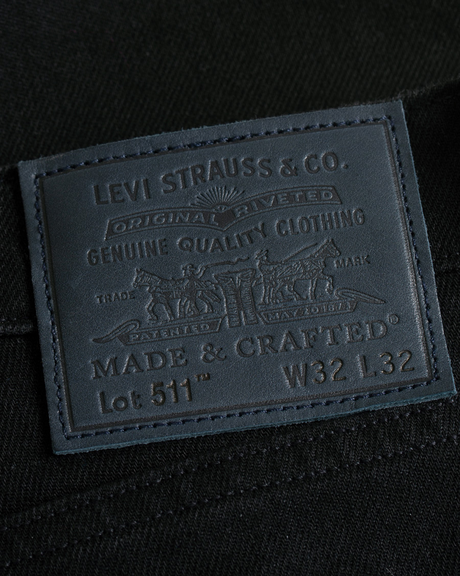 Herren | Jeans | Levi's Made & Crafted | 511 Slim Fit Stretch Black Rinse Jeans Black