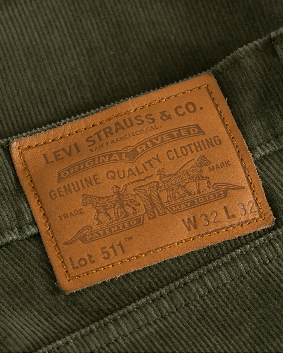 Herren | Hosen | Levi's | 511 Slim Fit Stretch Corduroy Trousers Olive Night