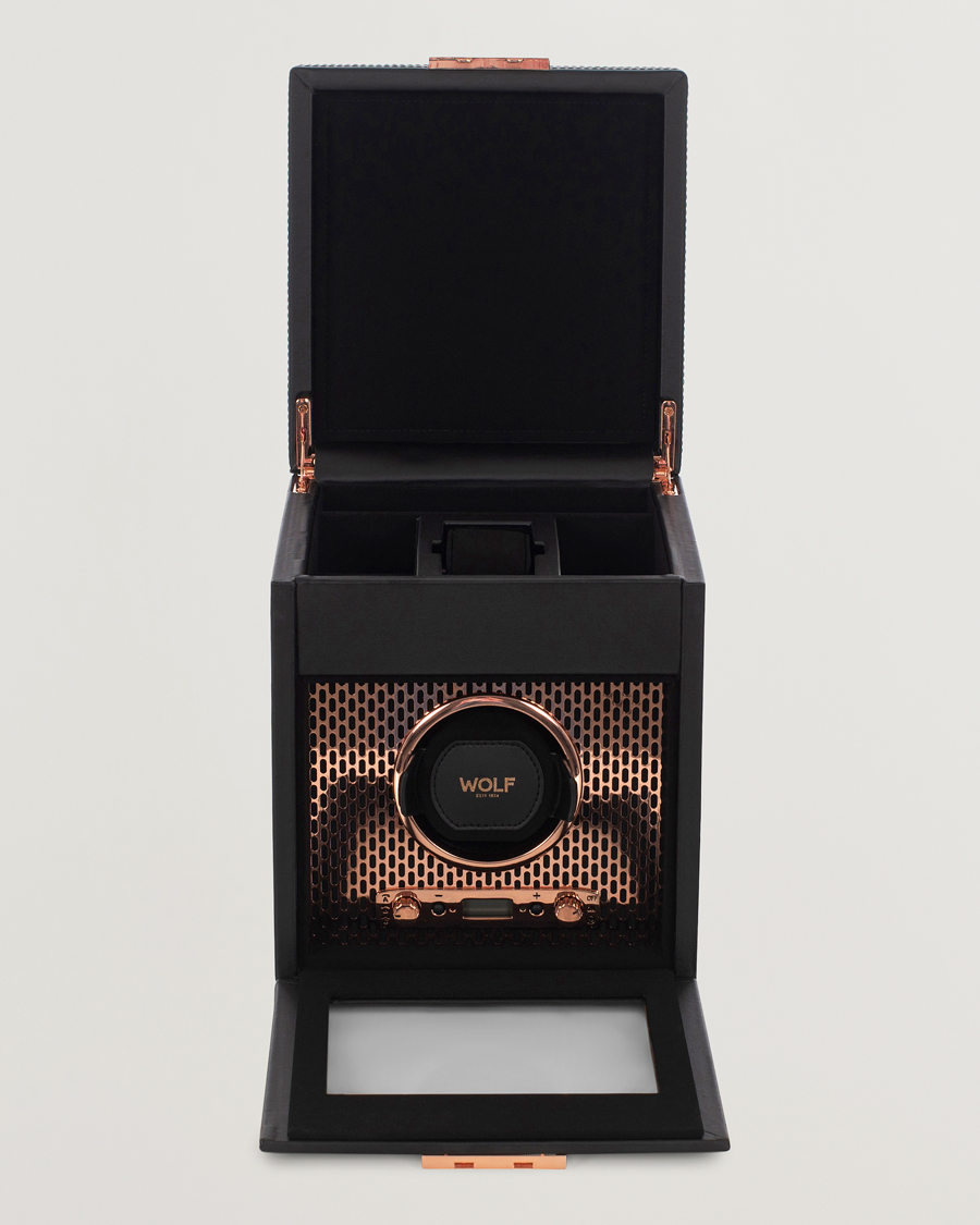 Herren | Uhren- und Schmuckkasten | WOLF | Axis Single Winder with Storage Copper