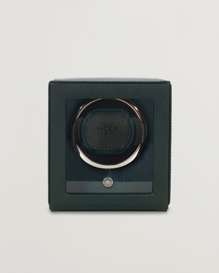 Herren | Uhren- und Schmuckkasten | WOLF | Cub Single Winder With Cover Green