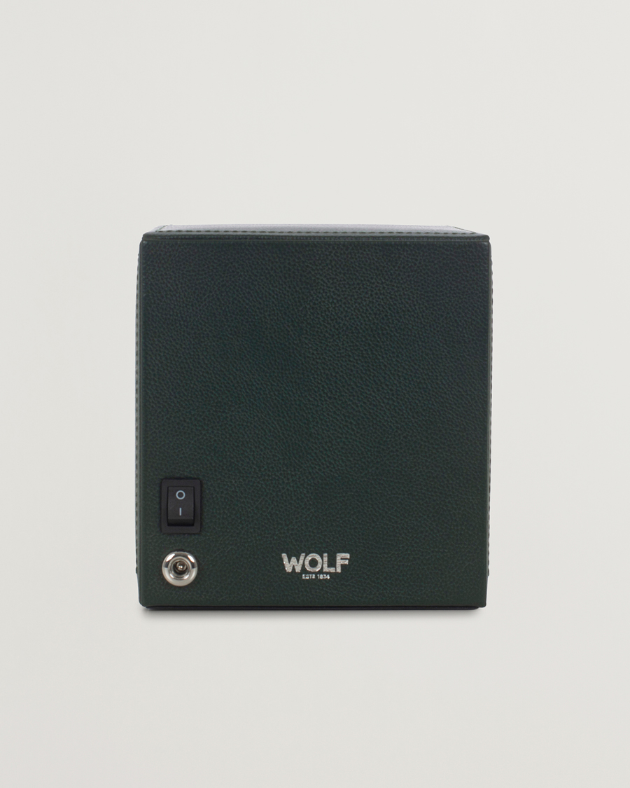 Herren | Uhren- und Schmuckkasten | WOLF | Cub Single Winder With Cover Green