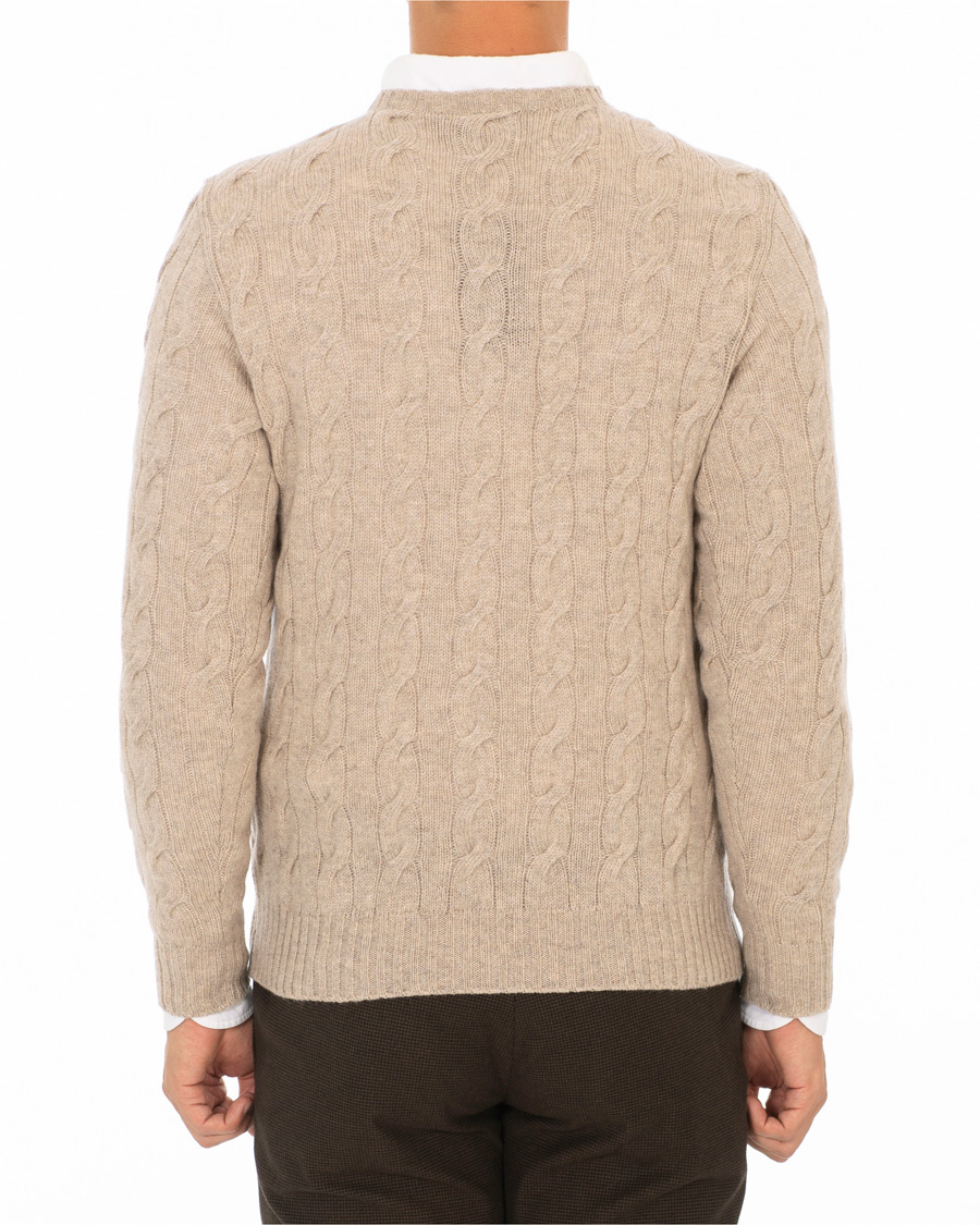 Herren | Pullover | Ralph Lauren Purple Label | Cashmere Cable Knit Oat Melange