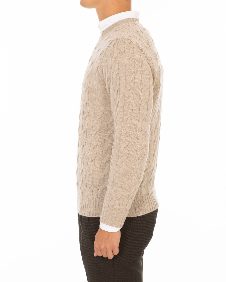 Herren | Pullover | Ralph Lauren Purple Label | Cashmere Cable Knit Oat Melange
