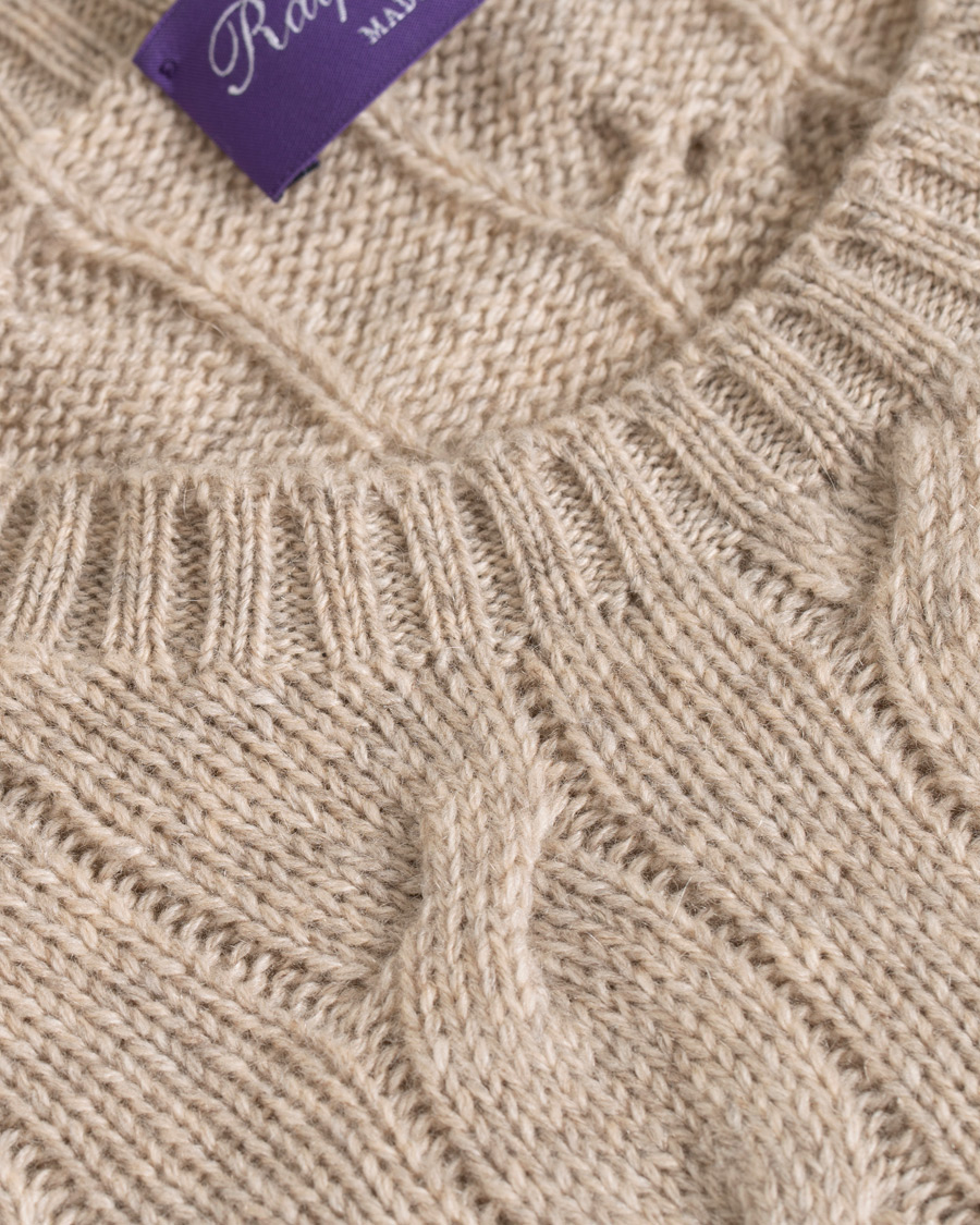 Herren | Pullover | Ralph Lauren Purple Label | Cashmere Cable Knit Oat Melange