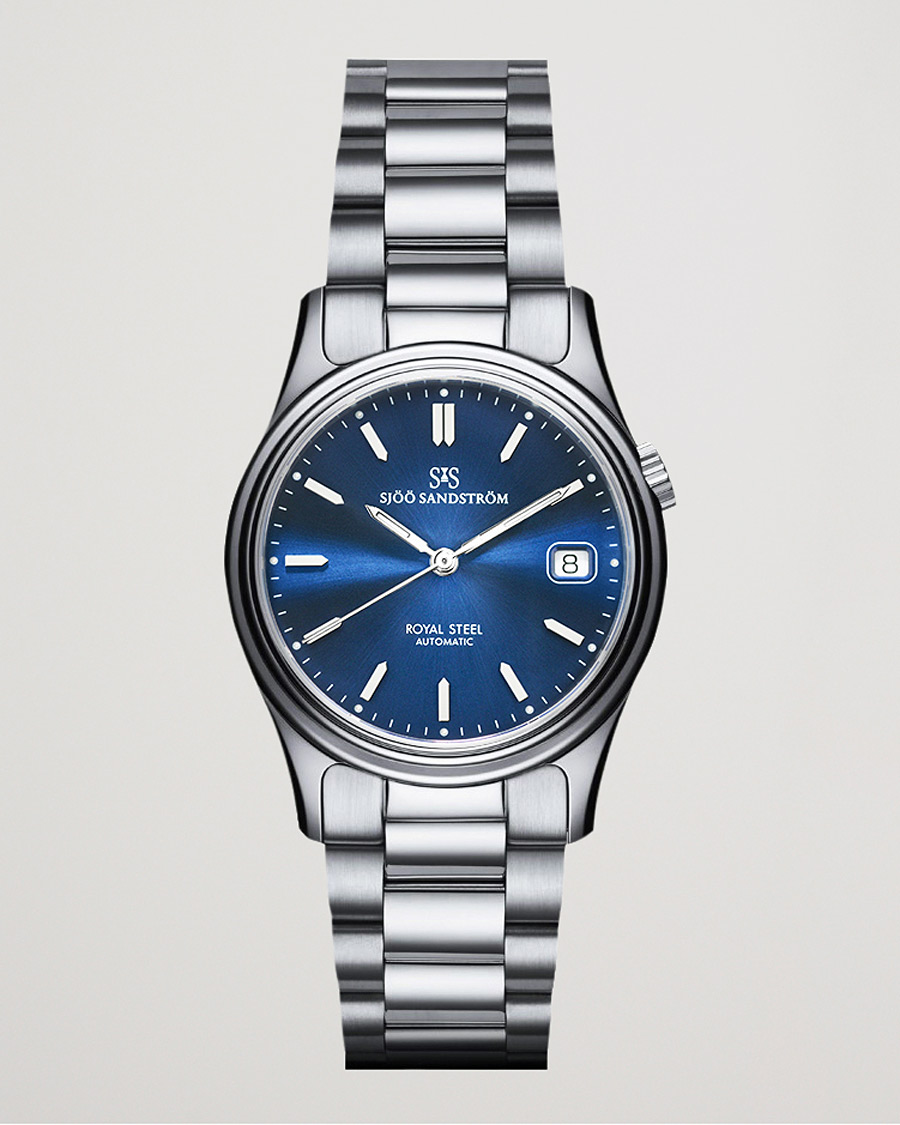 Herren | Sjöö Sandström Royal Steel Classic 36mm Blue and Steel | Sjöö Sandström | Royal Steel Classic 36mm Blue and Steel