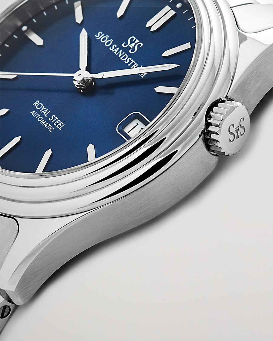 Herren | Fine watches | Sjöö Sandström | Royal Steel Classic 36mm Blue and Steel