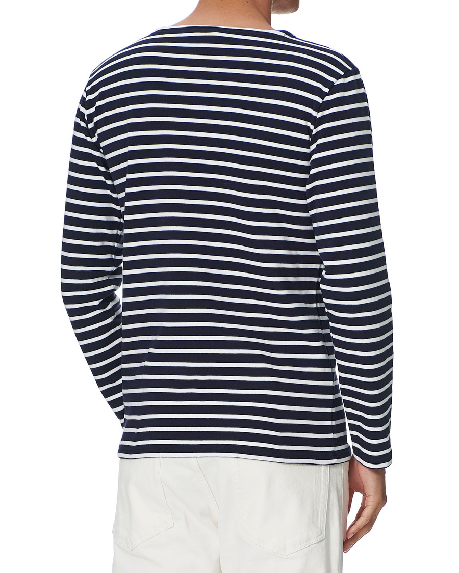 Herren | T-Shirts | Armor-lux | Houat Héritage Stripe Longsleeve T-shirt Navy/White