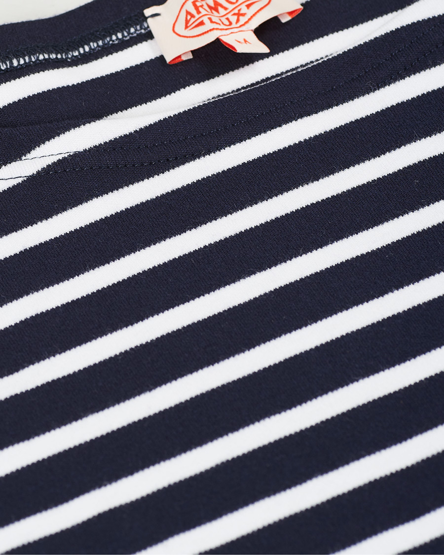Herren | T-Shirts | Armor-lux | Houat Héritage Stripe Longsleeve T-shirt Navy/White
