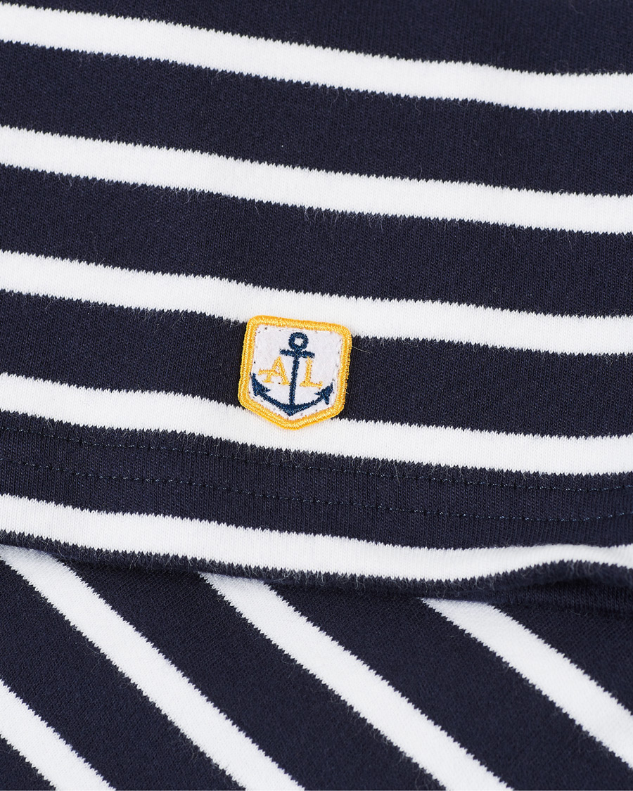 Herren | T-Shirts | Armor-lux | Houat Héritage Stripe Longsleeve T-shirt Navy/White