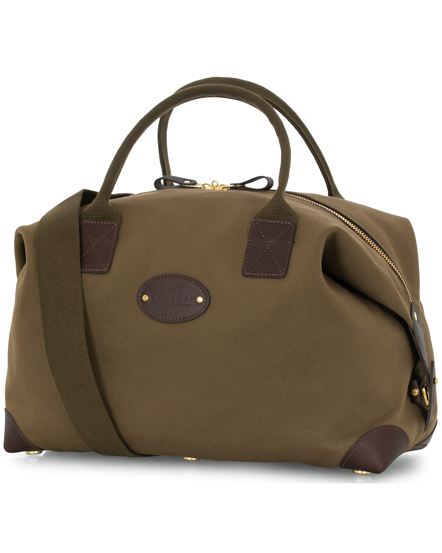 Herren | Chapman Bags Medium Classic Holdall Canvas Weekendbag Deep Olive | Chapman Bags | Medium Classic Holdall Canvas Weekendbag Deep Olive