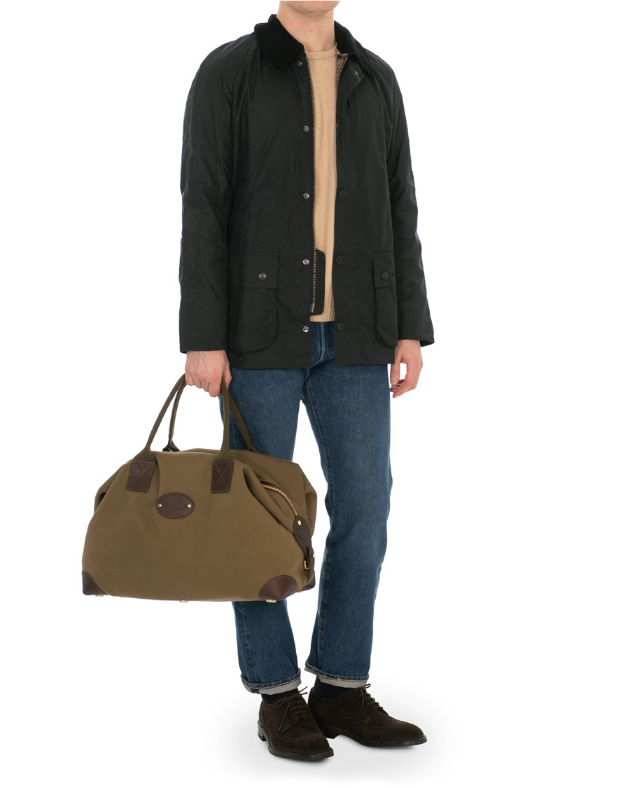 Herren | Chapman Bags Medium Classic Holdall Canvas Weekendbag Deep Olive | Chapman Bags | Medium Classic Holdall Canvas Weekendbag Deep Olive