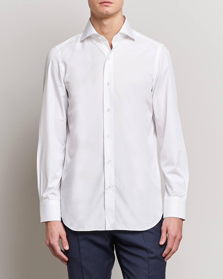 Herren | Formelle Hemden | Finamore Napoli | Milano Slim Fit Classic Shirt White
