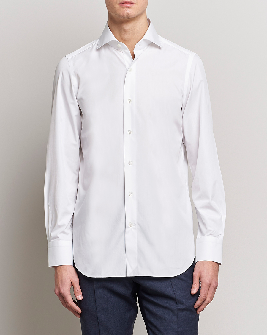 Herren | Italian Department | Finamore Napoli | Milano Slim Fit Classic Shirt White